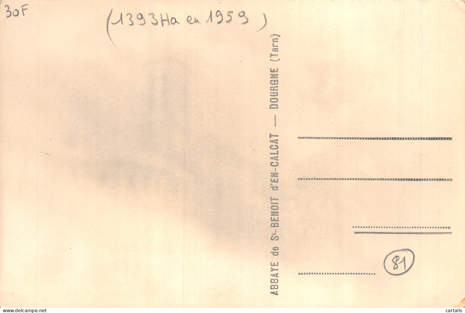 81-DOURGNE ABBAYE SAINT BENOIT D EN CALCAT-N°4205-B/0097 - Dourgne
