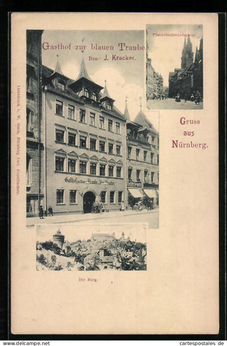 AK Nürnberg, Gasthaus Zur Blauen Traube, Burg  - Nürnberg
