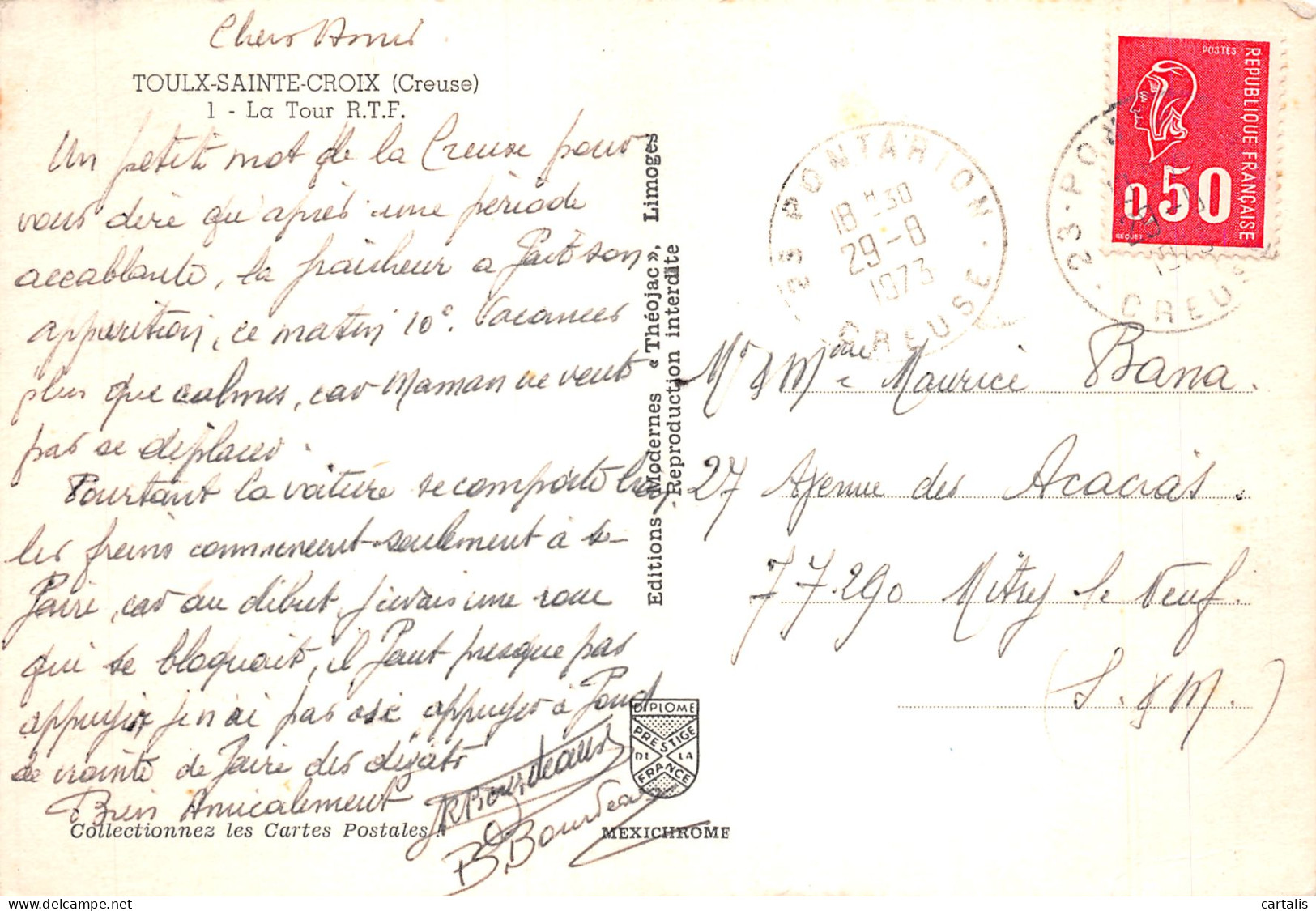 23-TOULX SAINTE CROIX-N°4205-A/0325 - Other & Unclassified