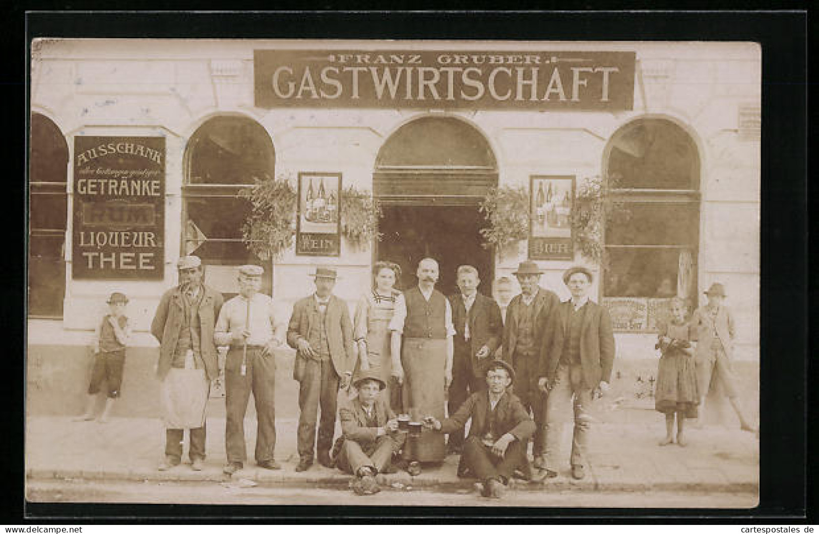 Foto-AK Wien, Gastwirtschaft Franz Gruber In Der Felsgasse 7  - Autres & Non Classés