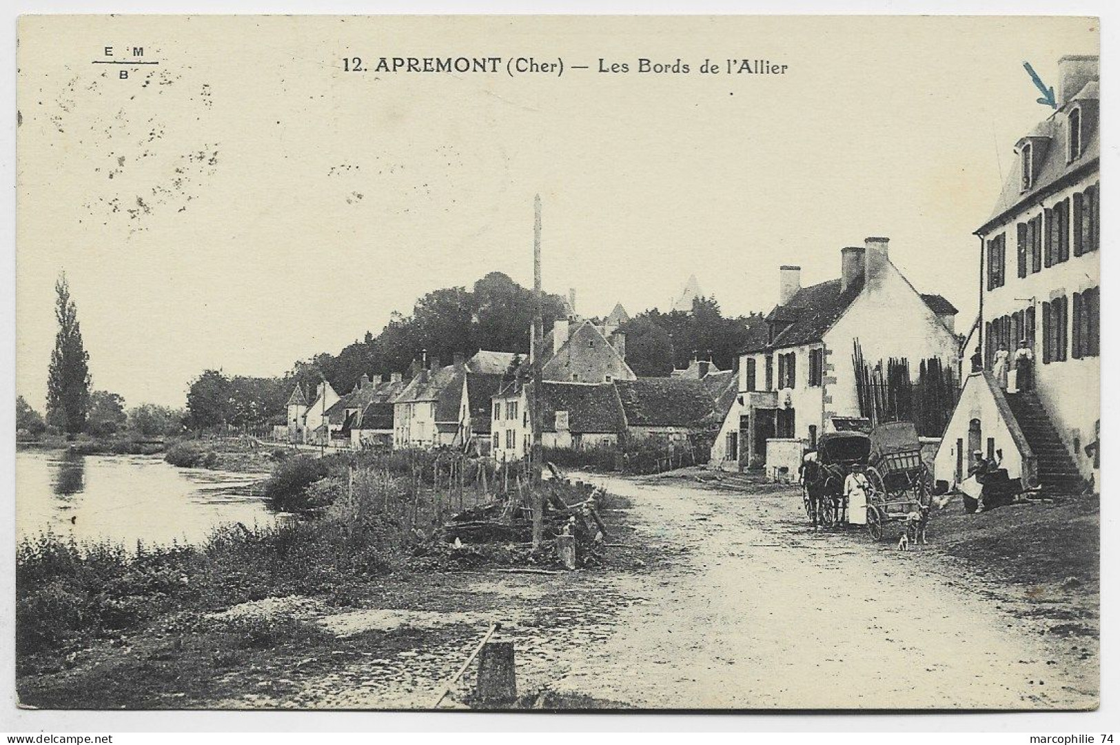 APREMONT CHER LES BORDS DE L' ALLIER + VOITURE A CHIEN PETIT PLAN - Autres & Non Classés