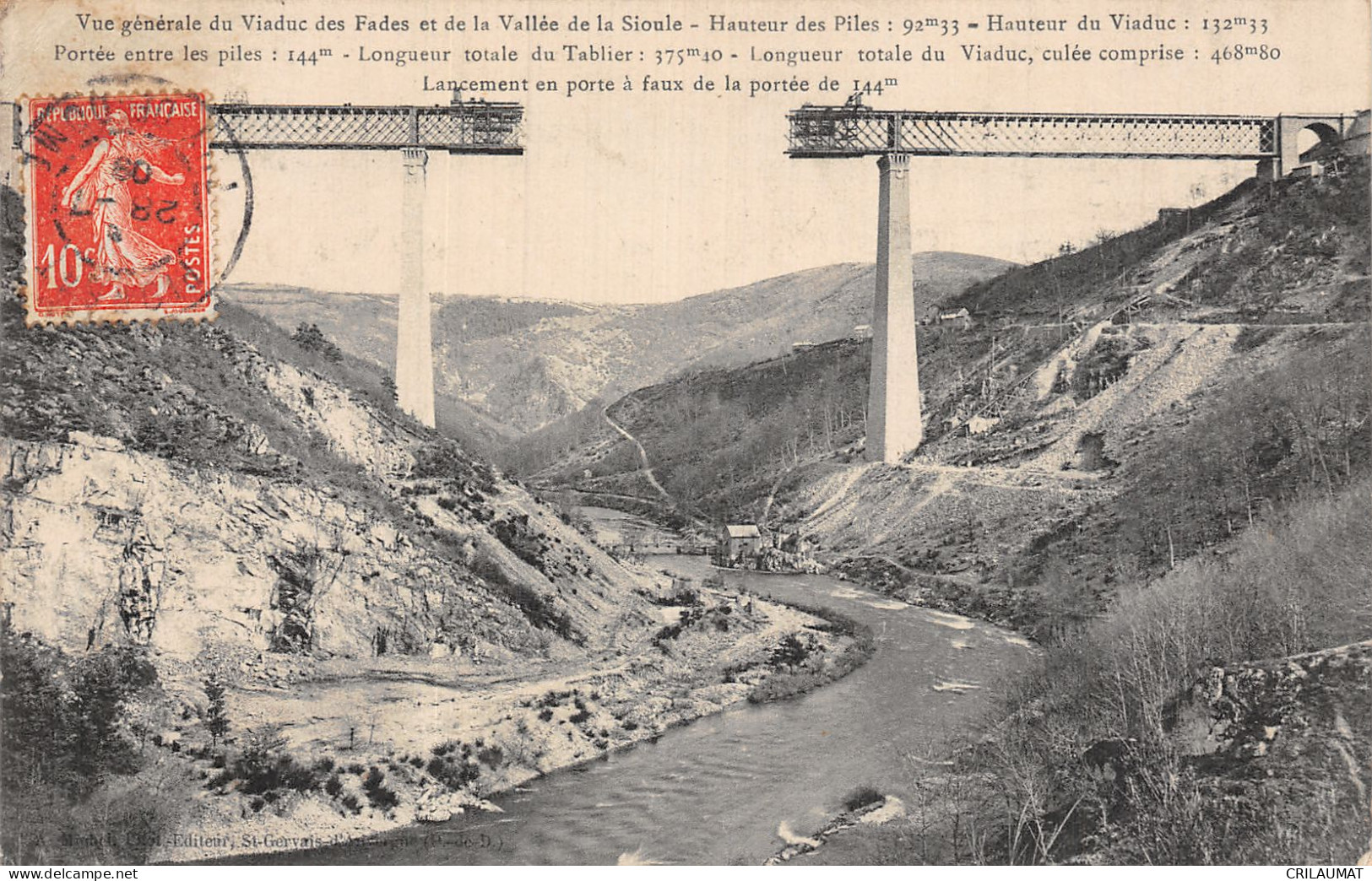 63-VIADUC DES FADES ET LA VALLEE DE LA SIOULE-N°5150-A/0197 - Autres & Non Classés