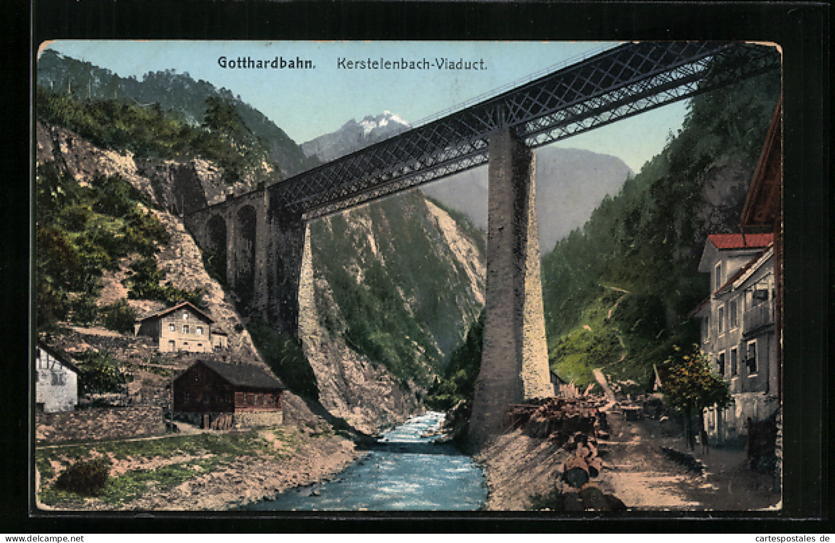 AK Amsteg, Kerstelenbach-Viadukt Der Gotthardbahn  - Otros & Sin Clasificación
