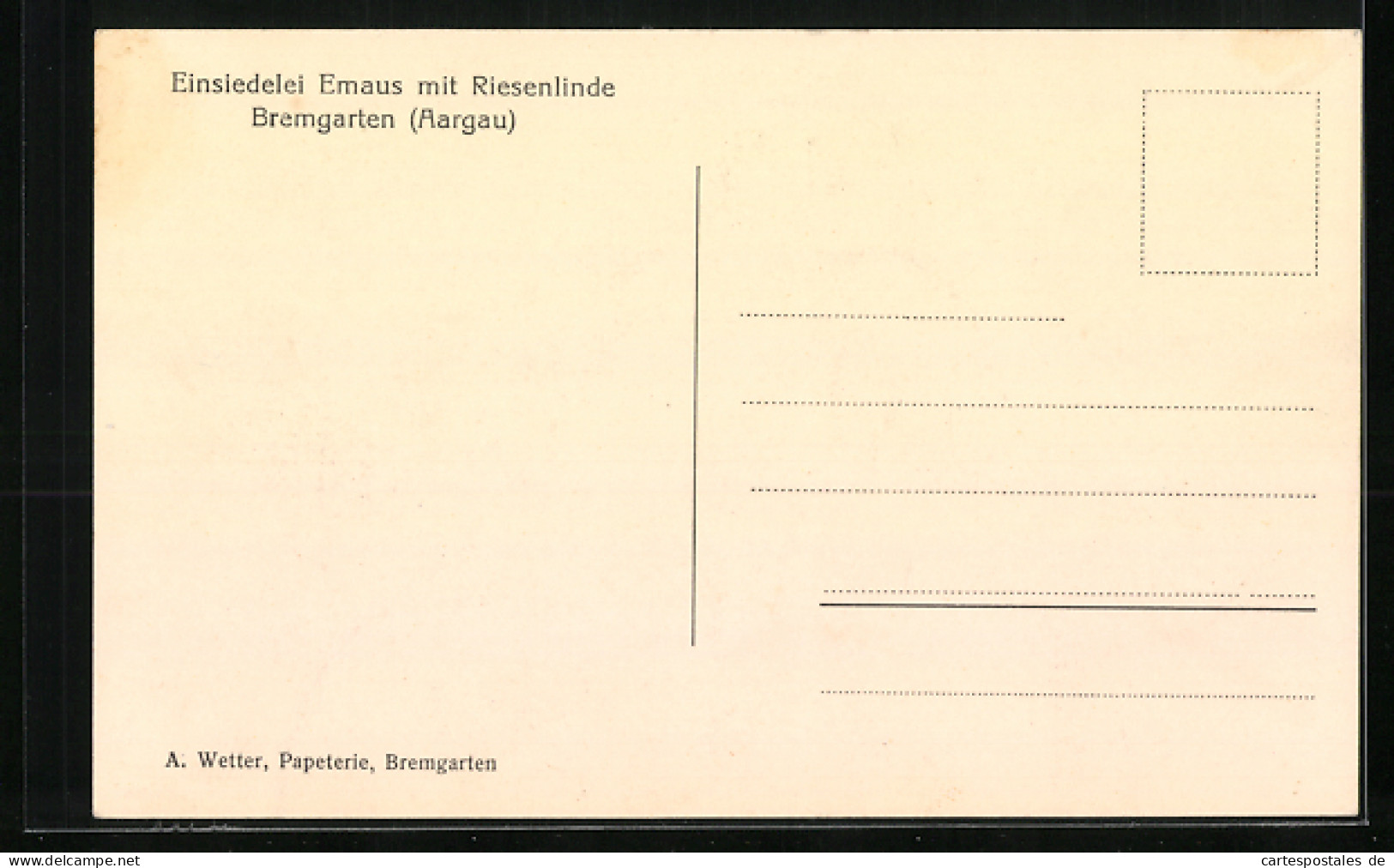 AK Bremgarten I. Aargau, Einsiedelei Emsau Mit Riesenlinde  - Bremgarten