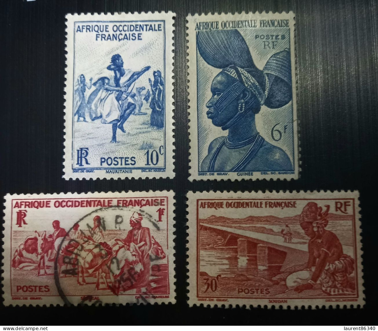 Afrique Occidentale Française 1947 Local Motives Modèle: Dist. De Grav Gravure: Del. Sc. Mazelin Lot 1 - Used Stamps