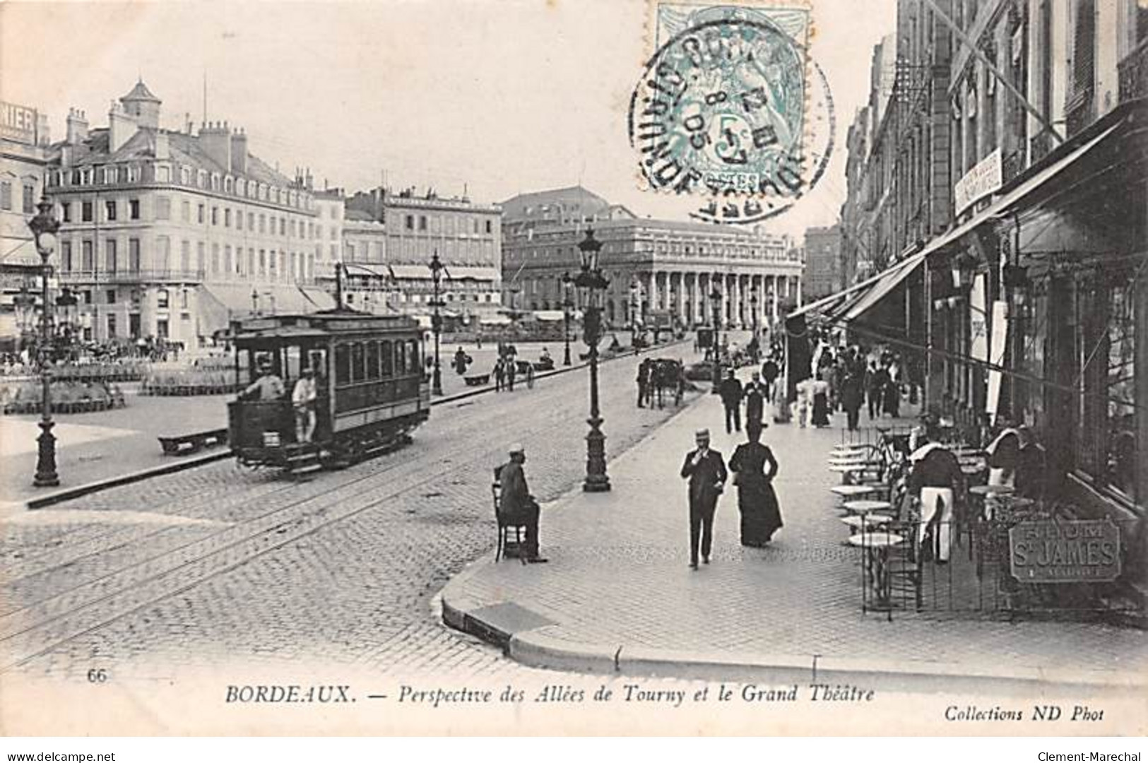 BORDEAUX - Perspective Des Allées De Tourny Et Le Grand Théâtre - Très Bon état - Bordeaux