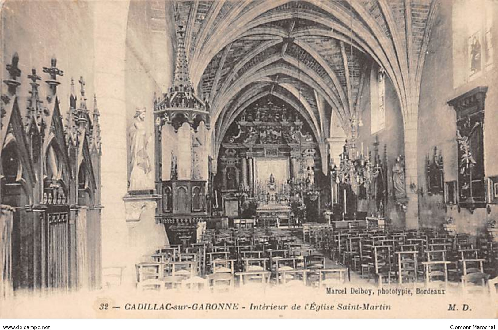 CADILLAC SUR GARONNE - Intérieur De L'Eglise Saint Martin - Très Bon état - Cadillac