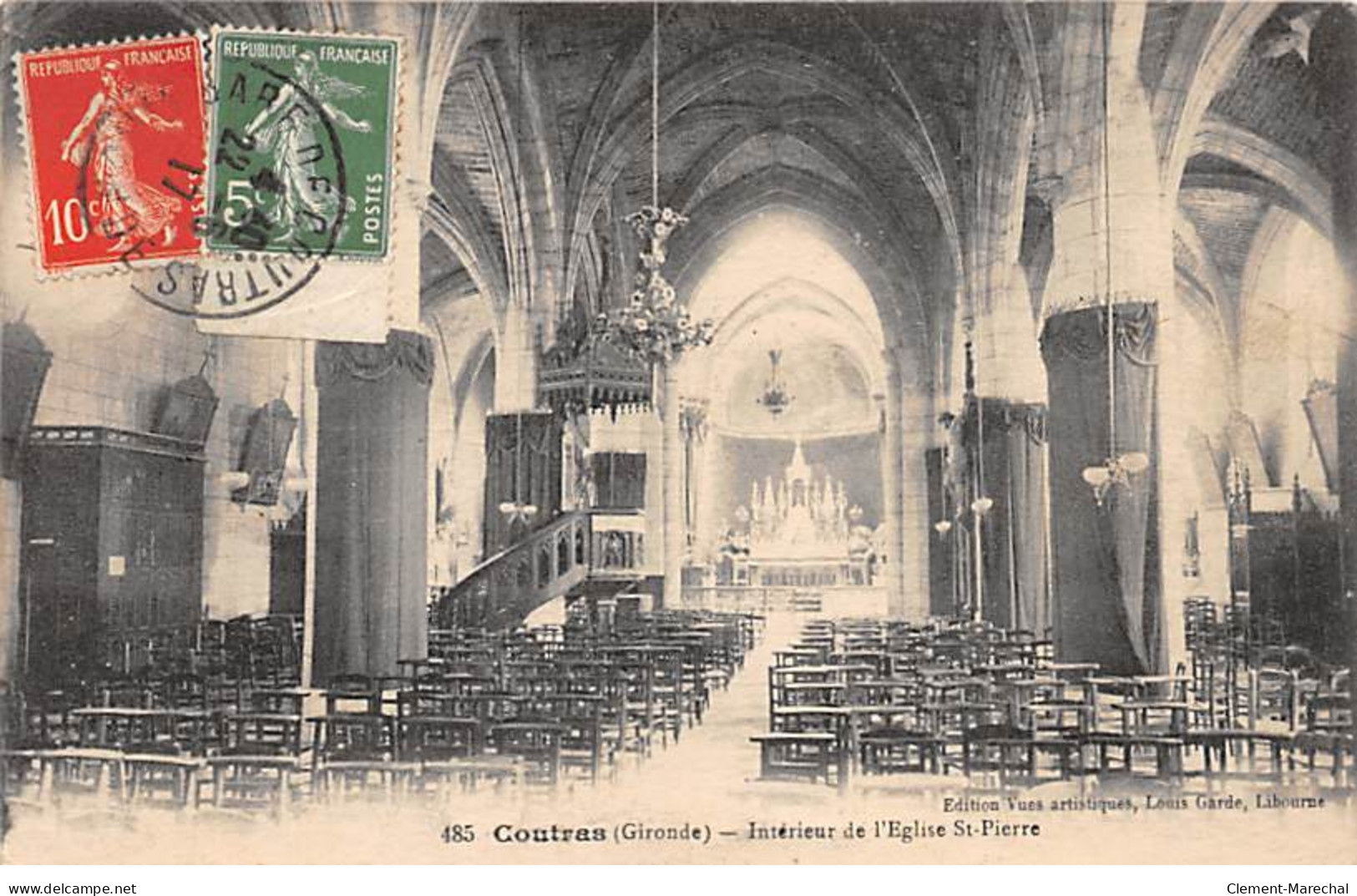 COUTRAS - Intérieur De L'Eglise Saint Pierre - Très Bon état - Autres & Non Classés