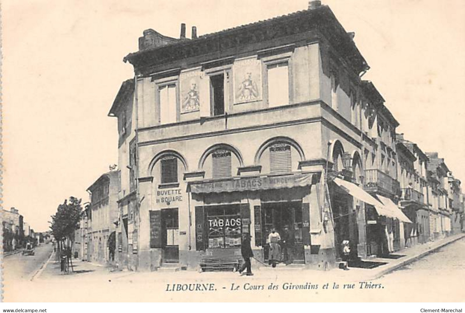 LIBOURNE - Le Cours Des Girondins Et La Rue Thiers - Très Bon état - Libourne