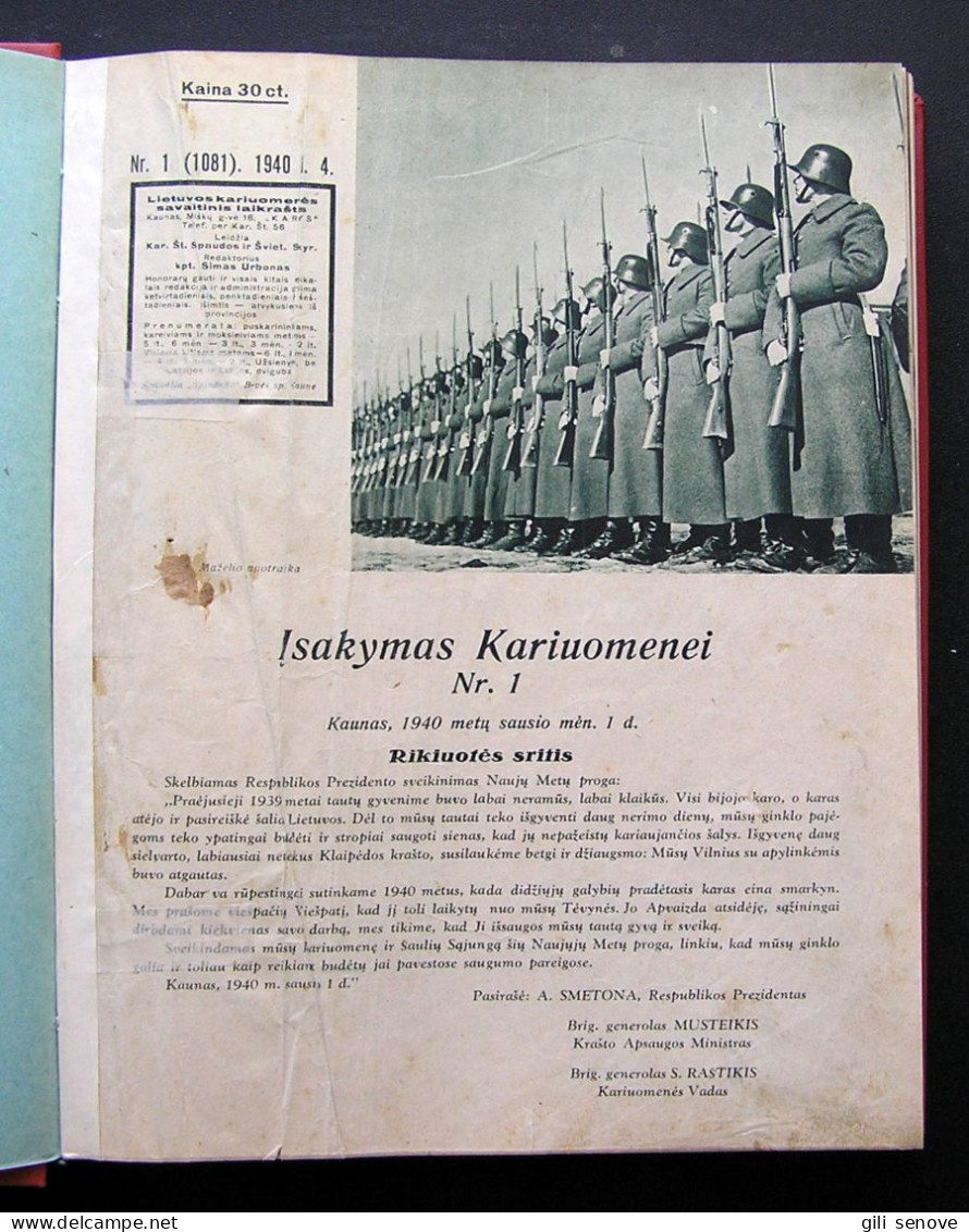 Lithuanian Magazine / Karys 1940 - Altri & Non Classificati