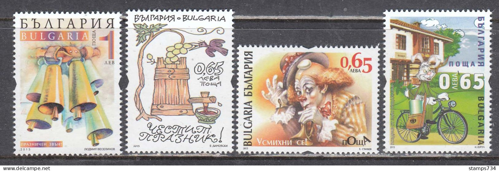 Bulgaria 2013 - Greeting Stamps, Mi-Nr. 5080/83, MNH** - Unused Stamps