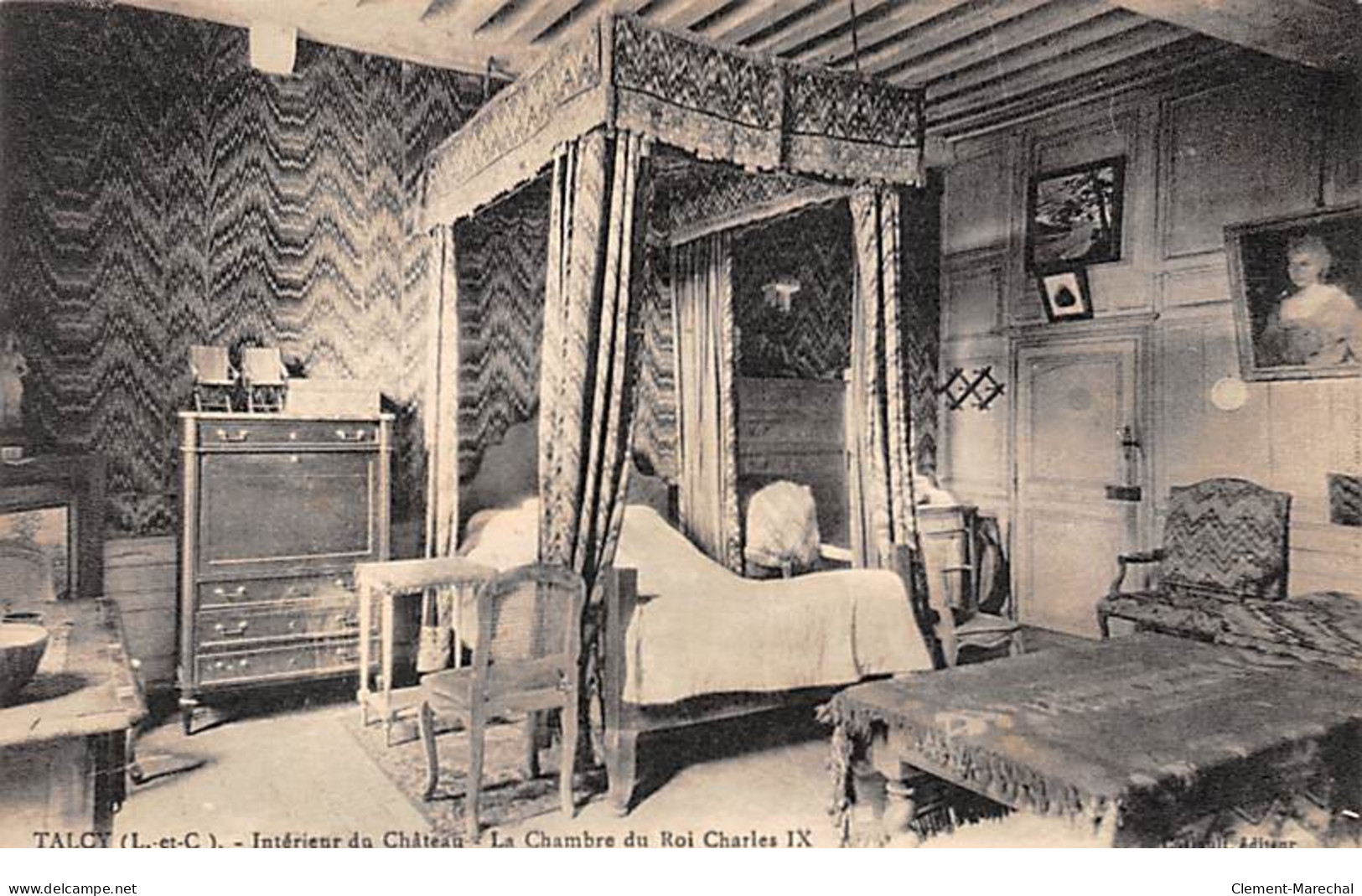 TALCY - Intérieur Du Château - La Chambre Du Roi Charles IX - Très Bon état - Other & Unclassified