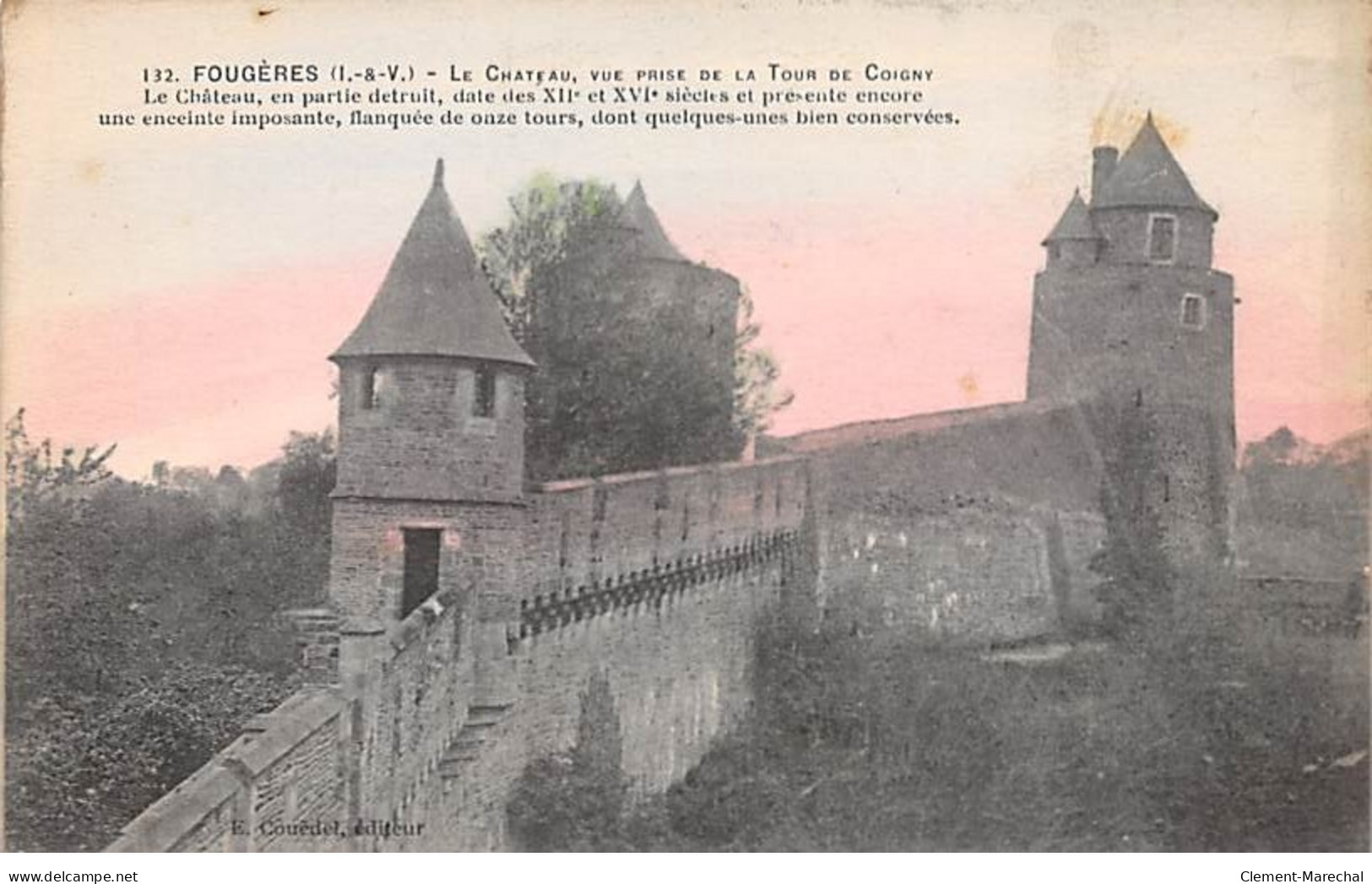 FOUGERES - Le Château, Vue Prise De La Tour De Coigny - Très Bon état - Fougeres