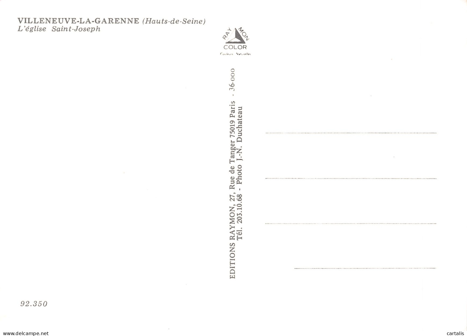 92-VILLENEUVE LA GARENNE-N°4206-B/0179 - Villeneuve La Garenne