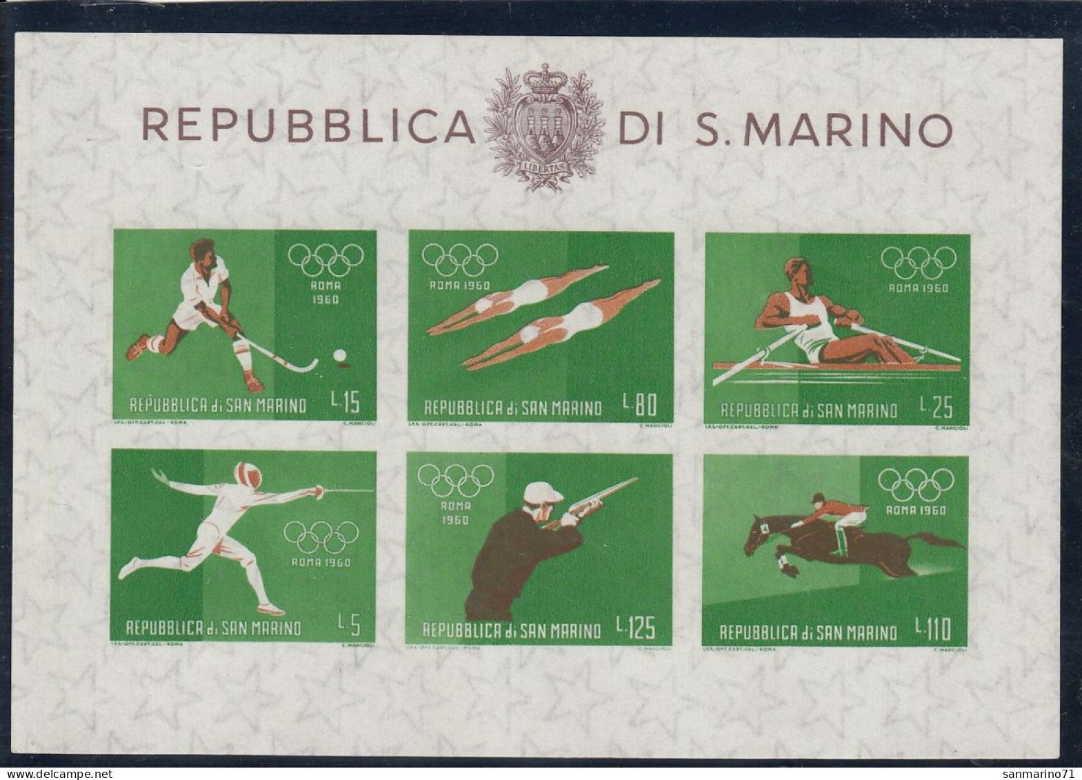 SAN MARINO Block 7,unused - Zomer 1960: Rome