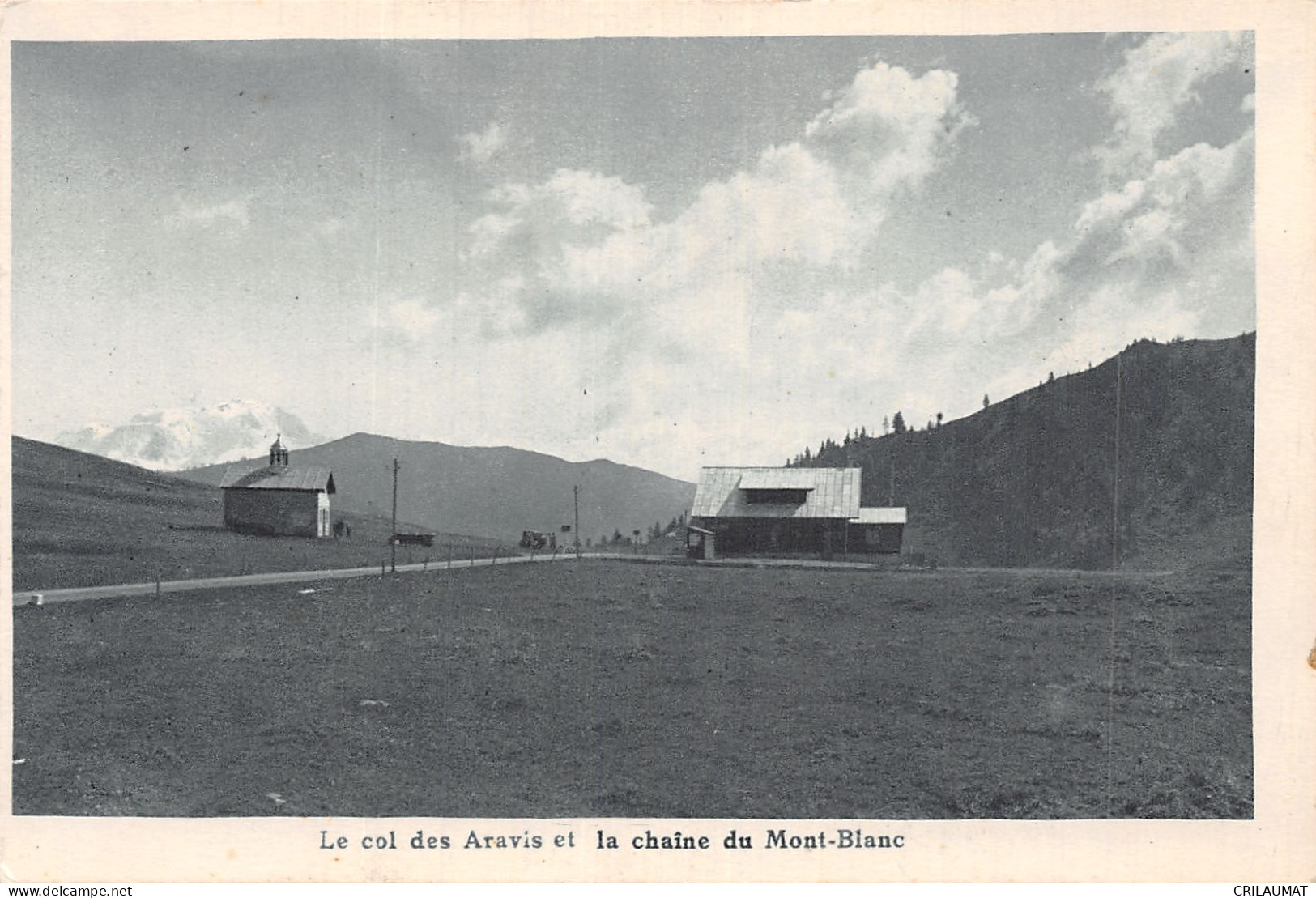 74-LE COL DES ARAVIS ET LA CHAINE DU MONT BLANC-N°5150-G/0285 - Other & Unclassified