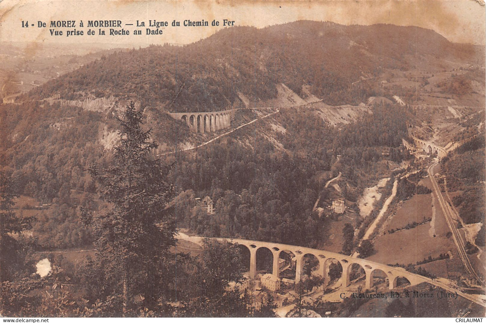 39-DE MOREZ A MORBIER LA LIGNE DU CHEMIN DE FER-N°5150-F/0143 - Other & Unclassified