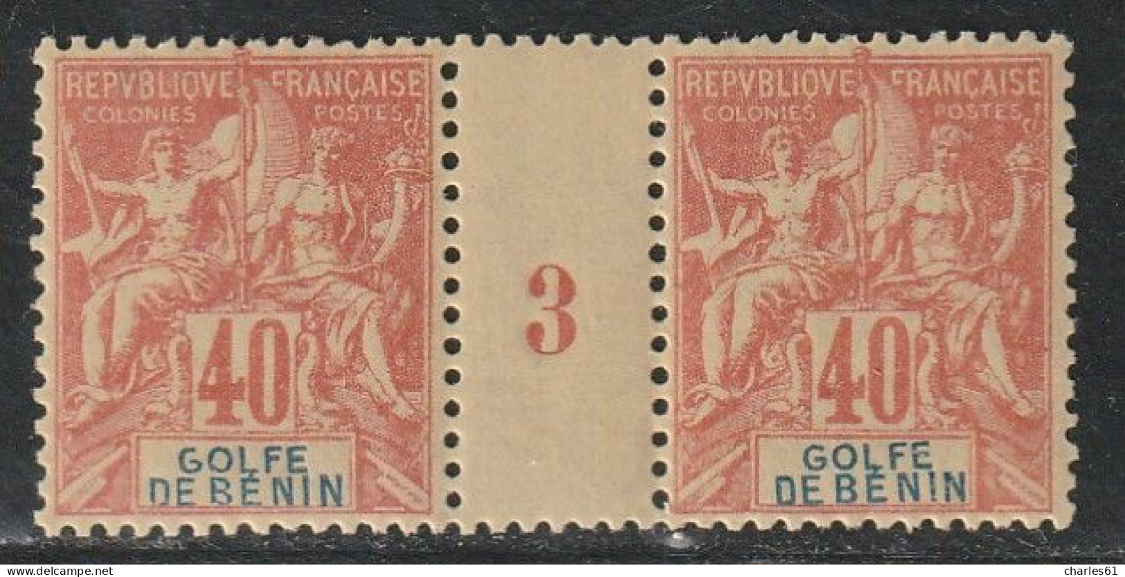 BENIN - MILLESIMES - N°29 * (1893) 40c Orange - Ungebraucht