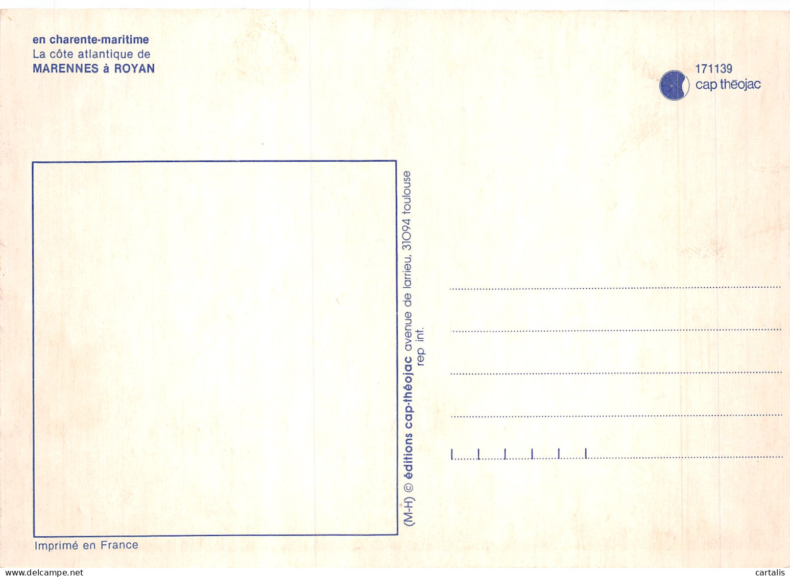 17-COTE ATLANTIQUE CARTE MARENNES A ROYAN-N°4206-D/0009 - Other & Unclassified