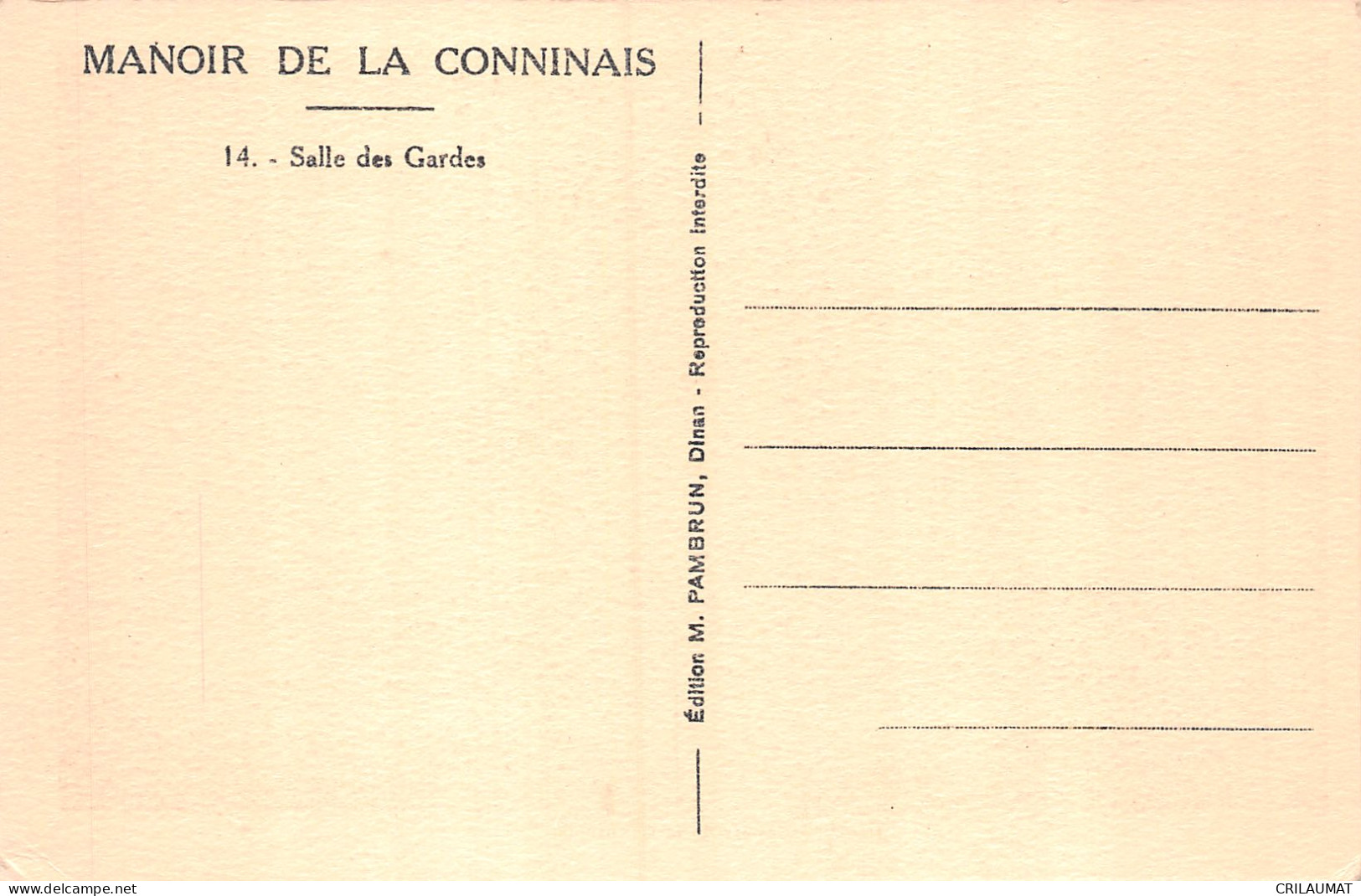 22-DINAN MANOIR DE LA CONNINAIS-N°5151-A/0137 - Dinan