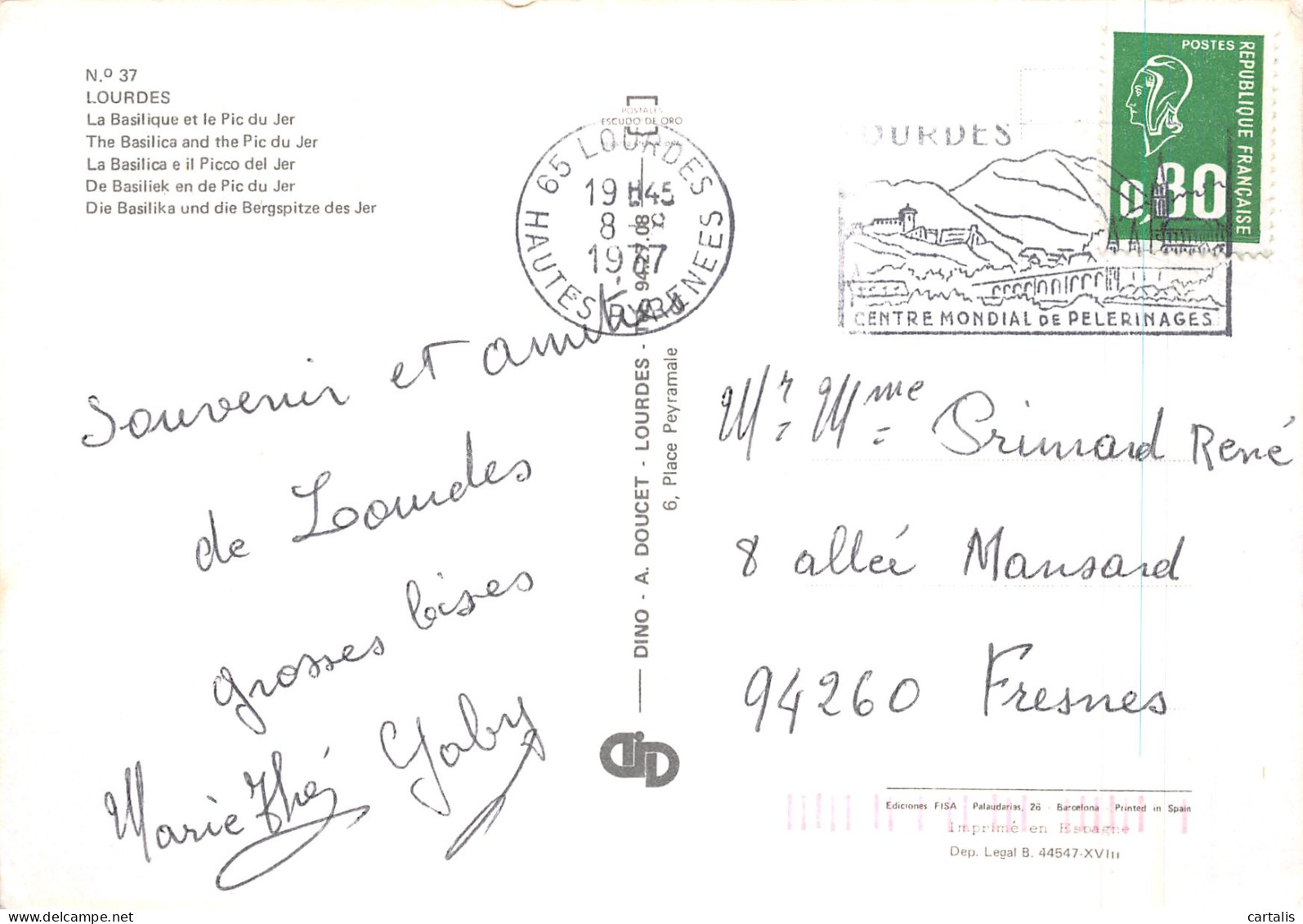 65-LOURDES-N°4207-C/0085 - Lourdes