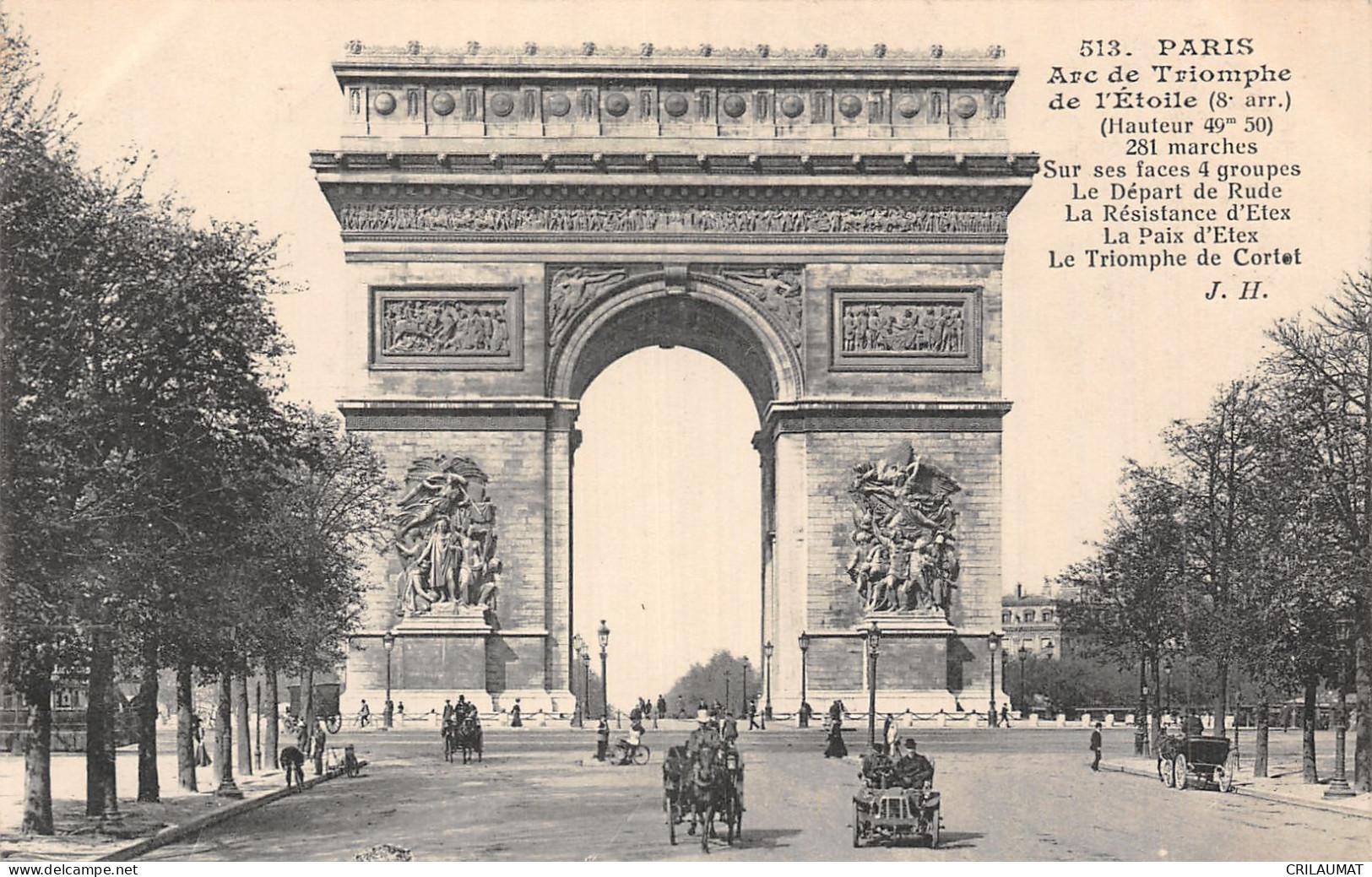 75-PARIS ARC DE TRIOMPHE-N°5151-D/0289 - Triumphbogen