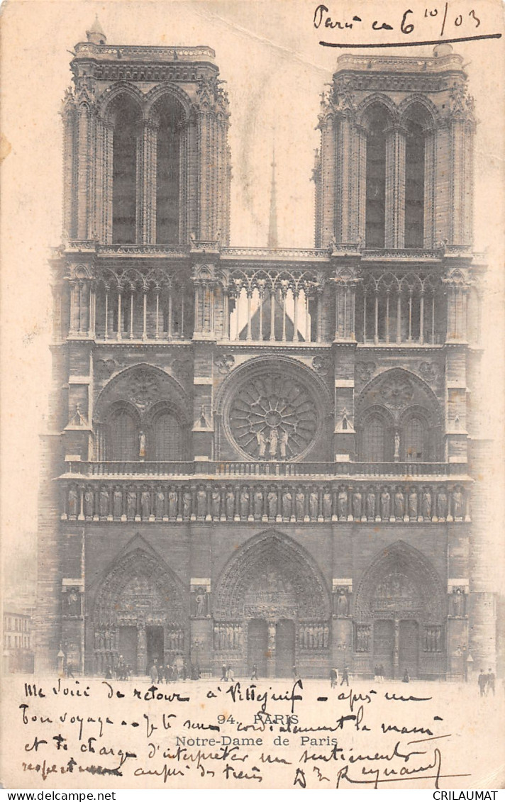 75-PARIS NOTRE DAME DE PARIS-N°5151-D/0125 - Notre Dame De Paris