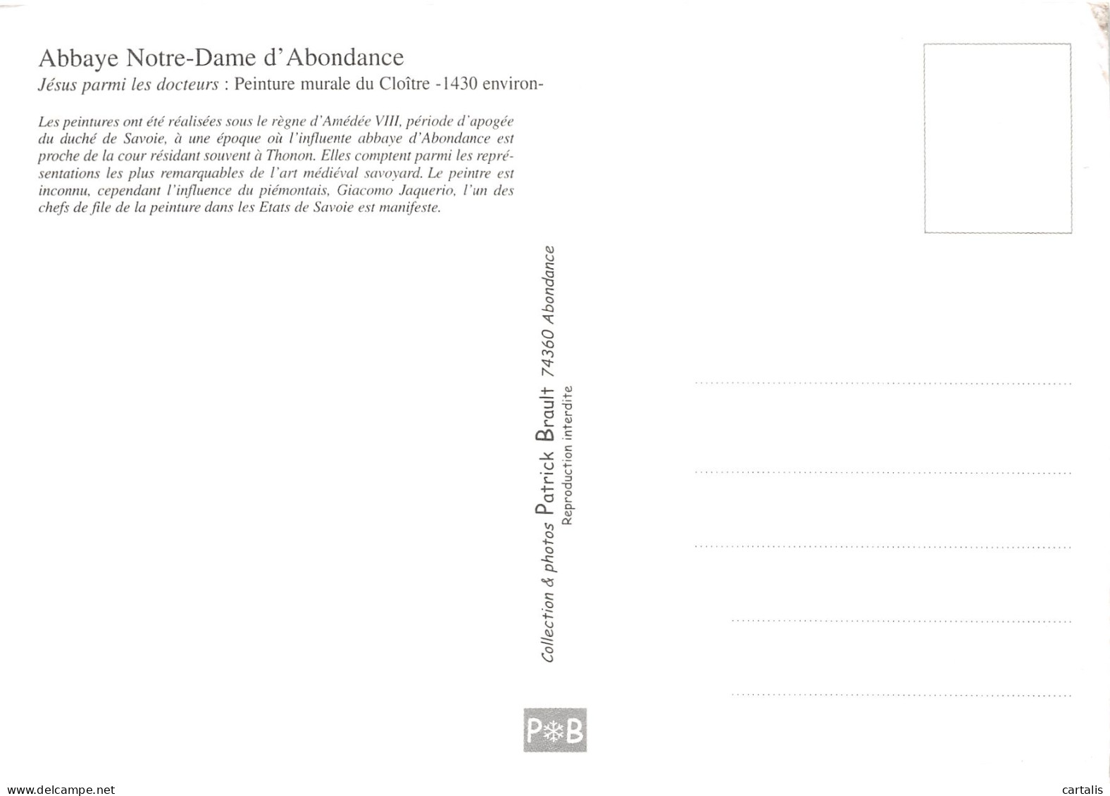 74-NOTRE DAME D ABONDANCE-N°4208-A/0159 - Other & Unclassified