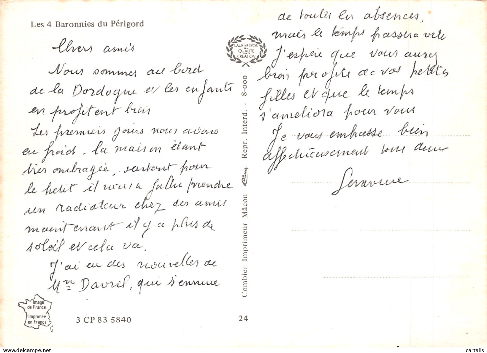 24-LES QUATRES BARONNIES DU PERIGORD-N°4207-D/0371 - Other & Unclassified