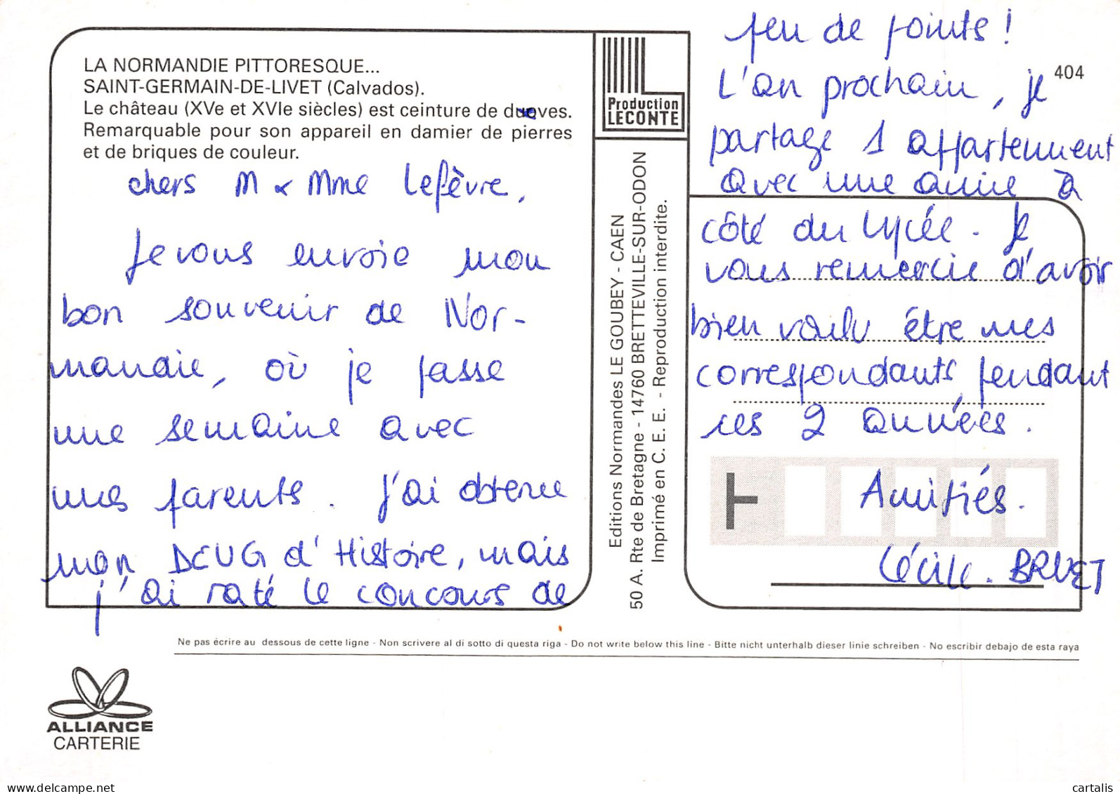 14-SAINT GERMAIN DE LIVET-N°4207-D/0037 - Other & Unclassified