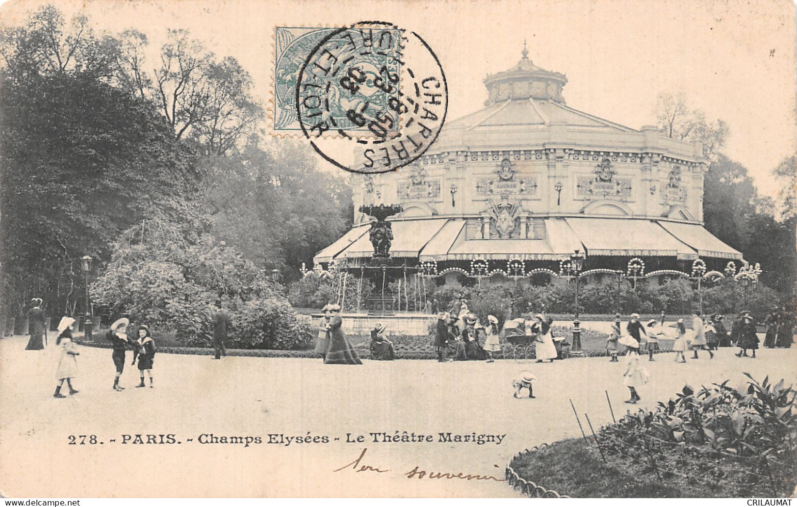 75-PARIS CHAMPS ELYSEES THEATRE MARIGNY-N°5151-G/0153 - Champs-Elysées