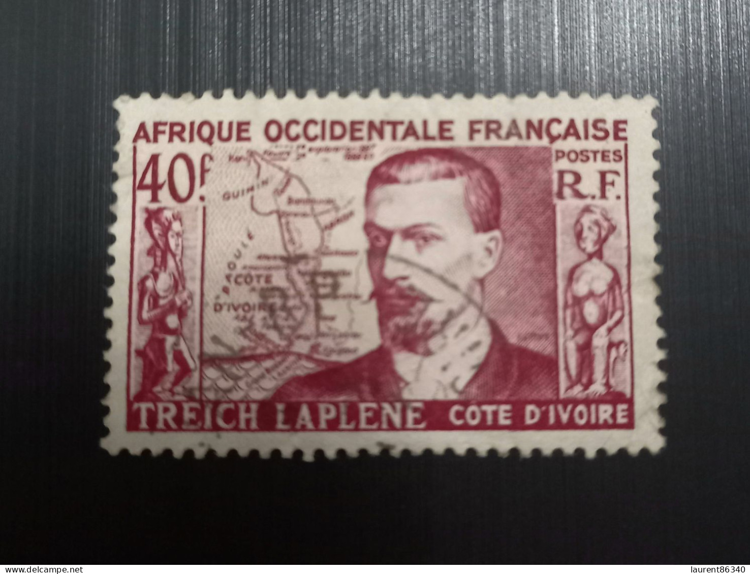 Afrique Occidentale Française 1952 Marcel Treich-Laplène (1860-1889), Fondateur De La Côte D'Ivoire - Oblitérés