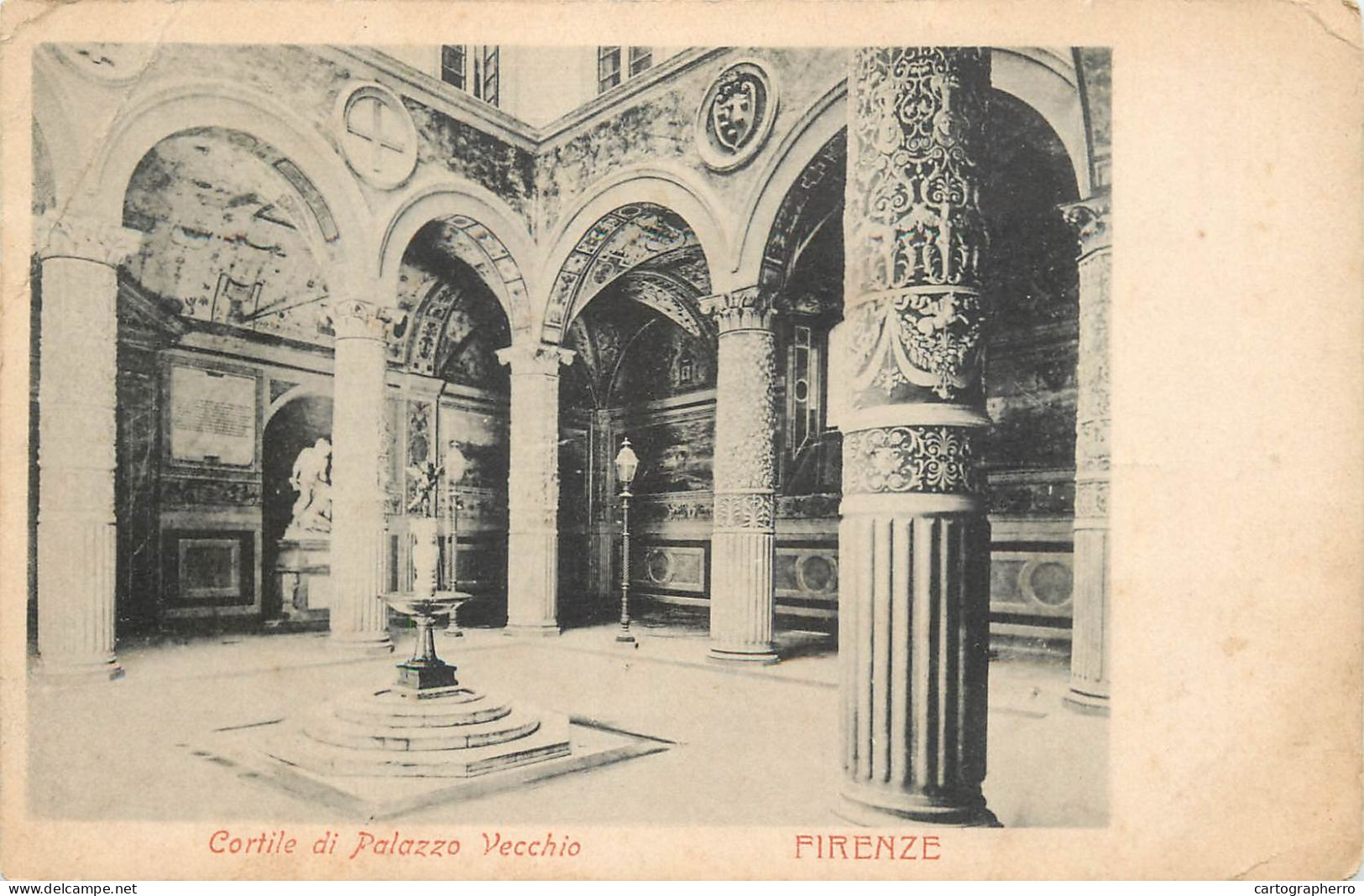 Postcard Italy Florence Cortile Di Palazzo Vecchip - Firenze (Florence)