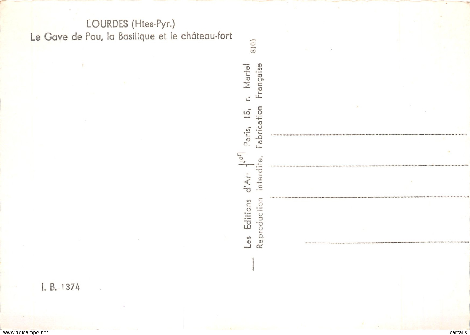 65-LOURDES-N°4208-B/0319 - Lourdes