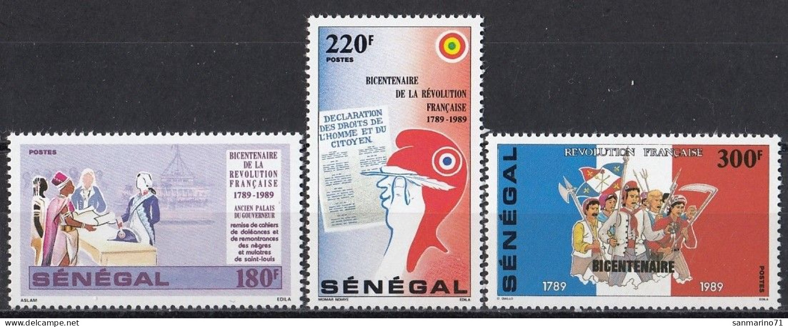 SENEGAL 1015-1017,unused - Révolution Française