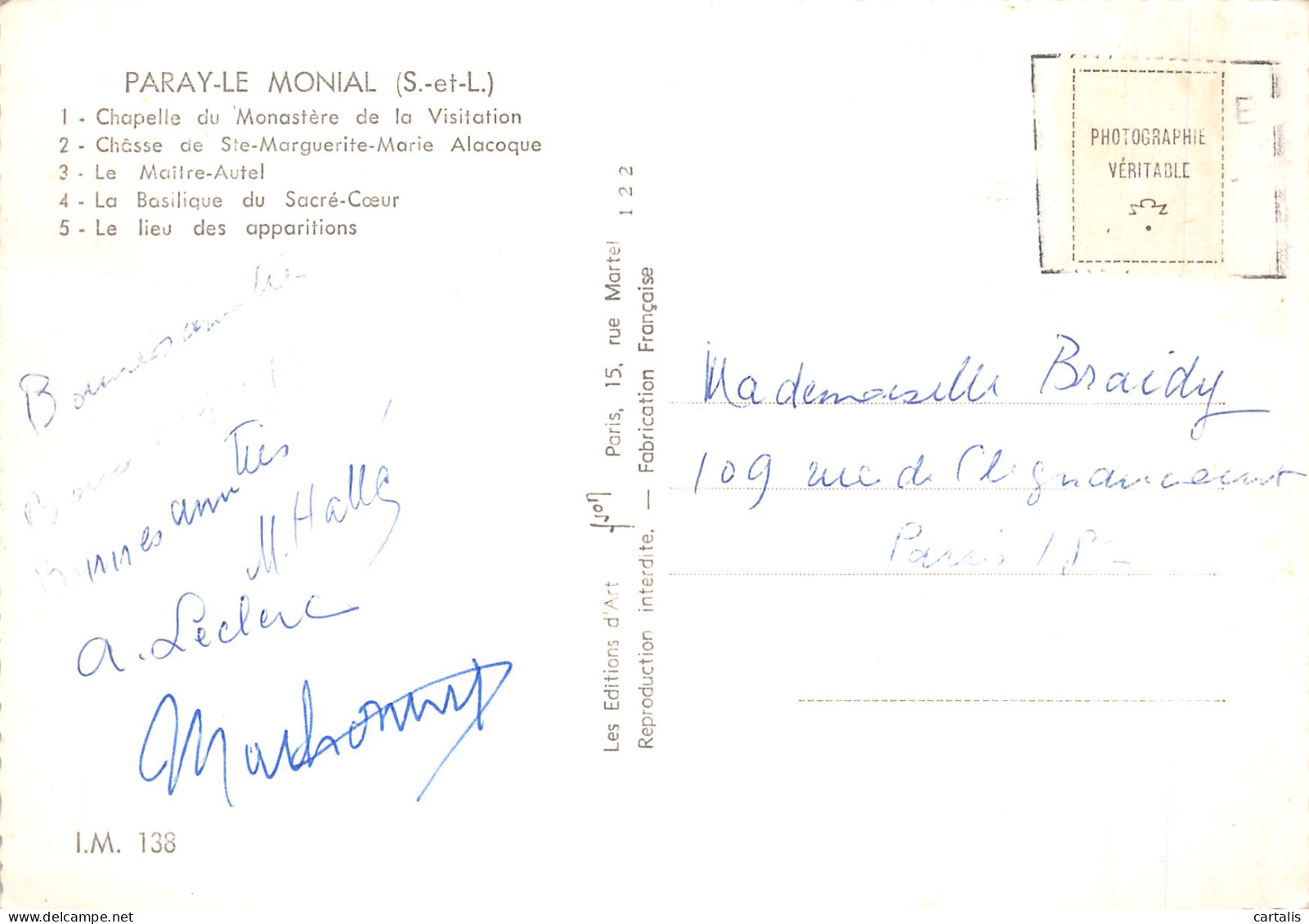 71-PARAY LE MONIAL-N°4209-A/0163 - Paray Le Monial