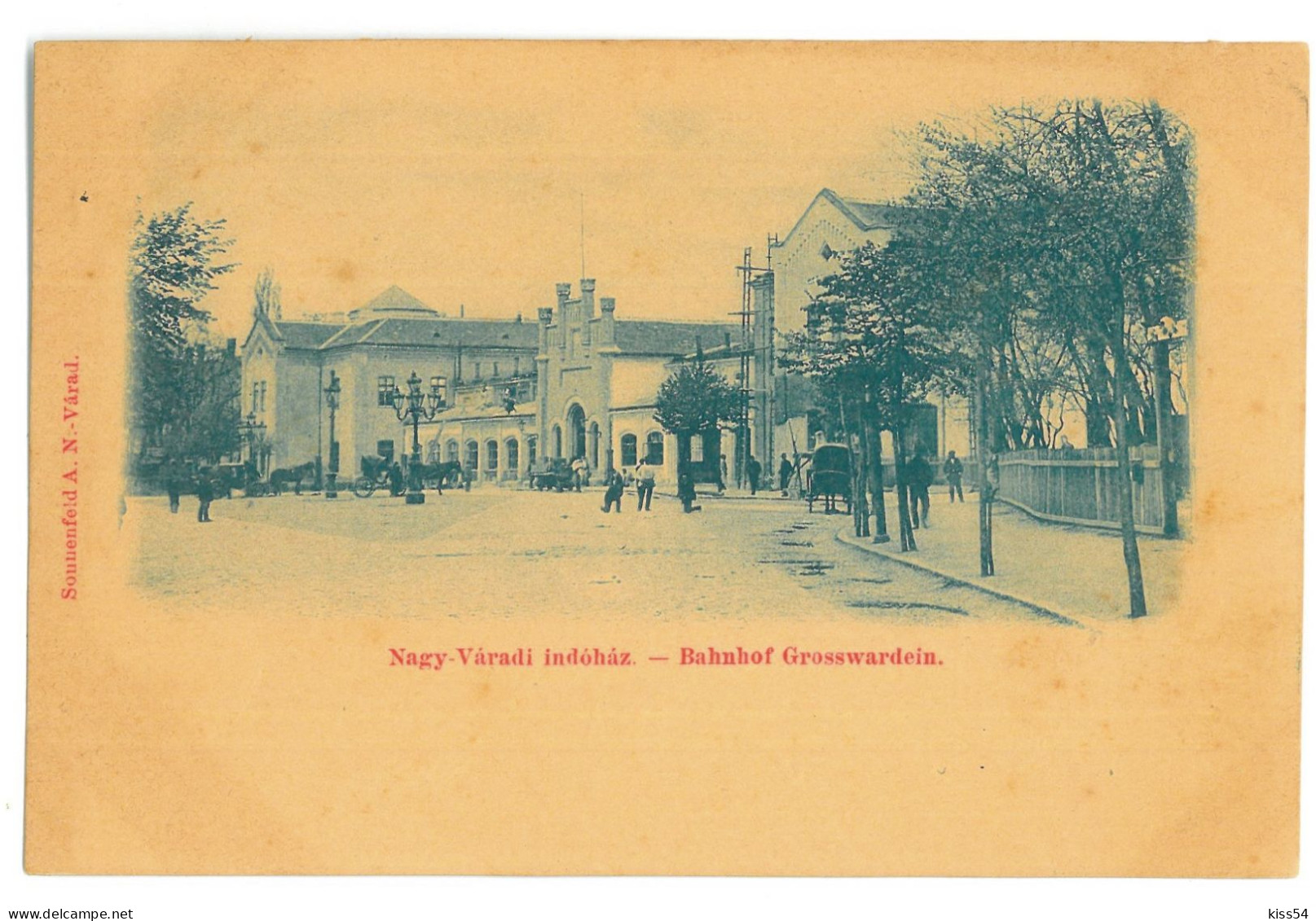 RO 47 - 23379 ORADEA, Railway Station, Litho, Romania - Old Postcard - Unused - Romania