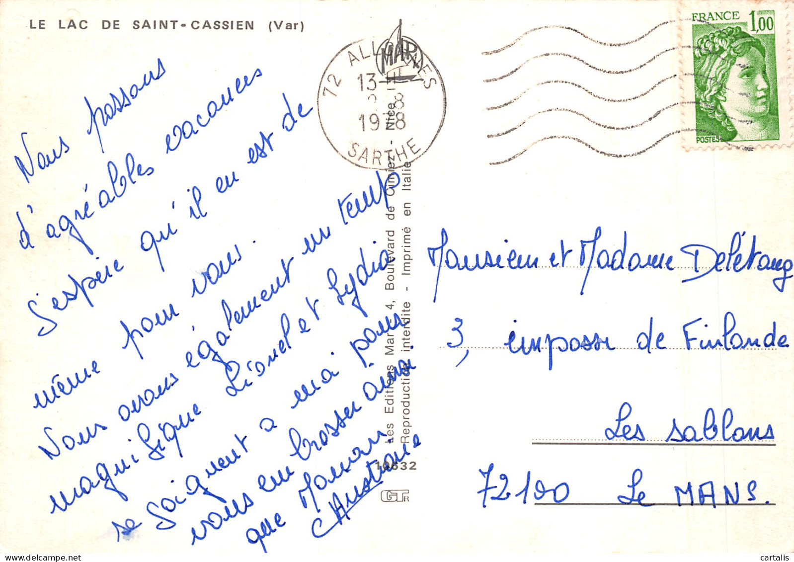 83-LE LAC DE SAINT CASSIEN-N°4209-A/0055 - Autres & Non Classés