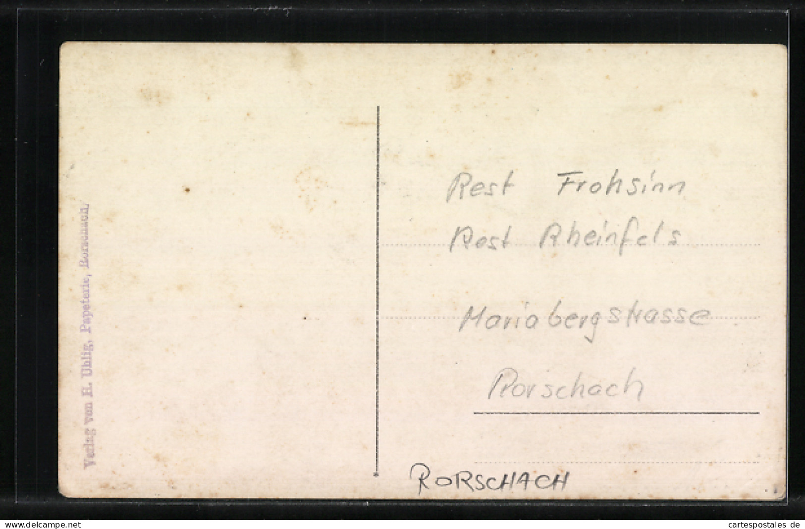 AK Rorschach, Mariabergstrasse, Restaurant Frohsinn Und Rheinfels, Parade  - Rorschach