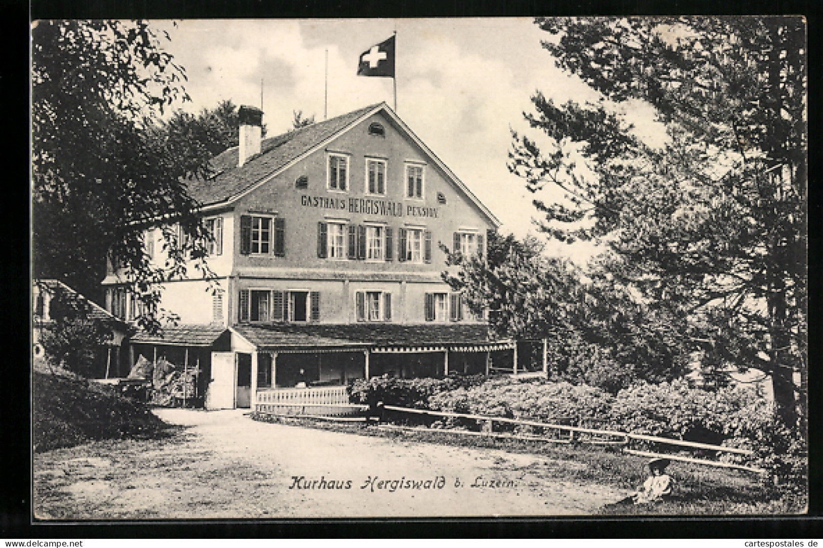 AK Luzern, Gasthaus Kurhaus Hergiswald  - Luzern