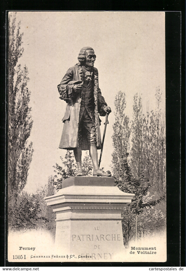 CPA Ferney-Voltaire, Monument De Voltaire  - Ferney-Voltaire