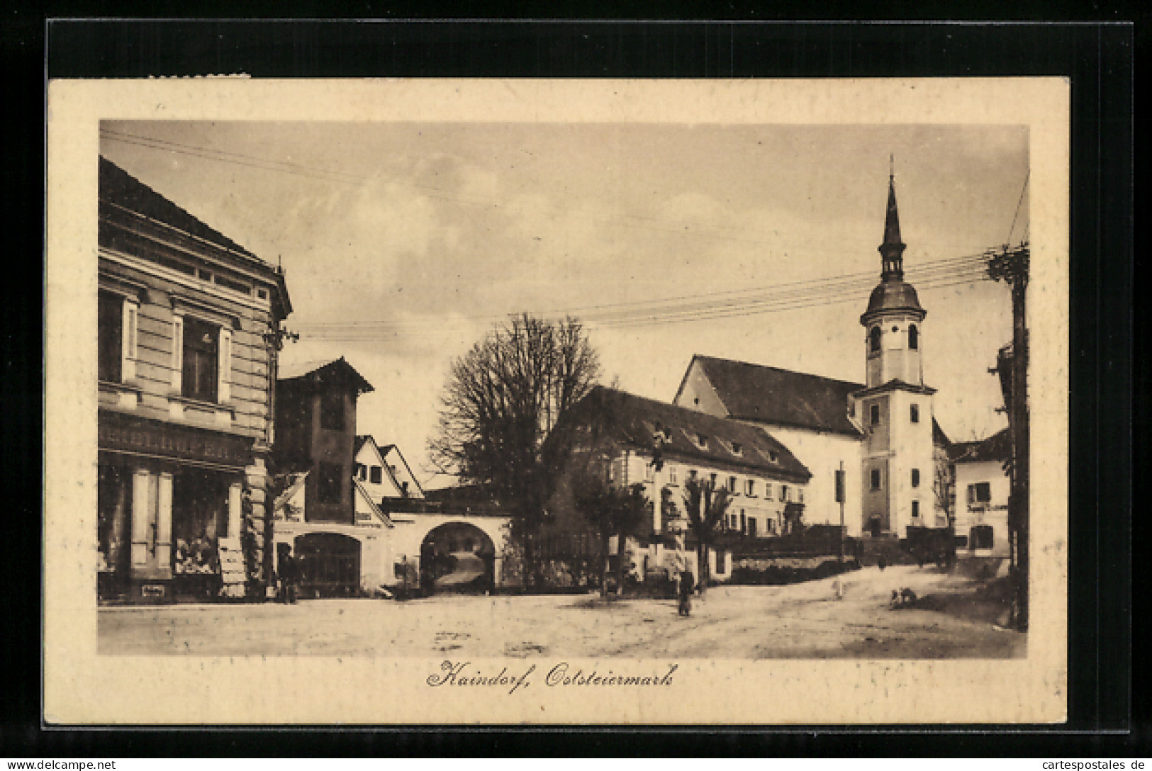 AK Kaindorf, Strassenpartie Bei Der Kirche  - Other & Unclassified