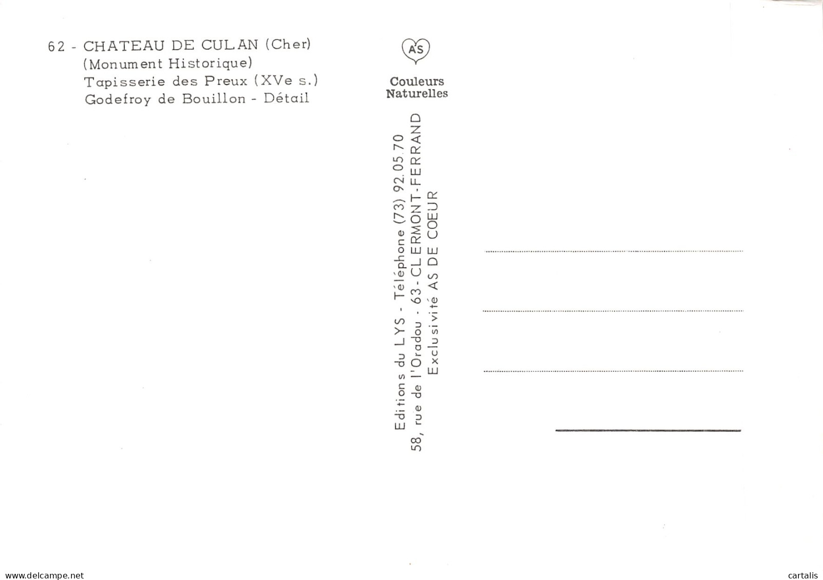 18-CULAN LE CHATEAU -N°4209-D/0001 - Culan