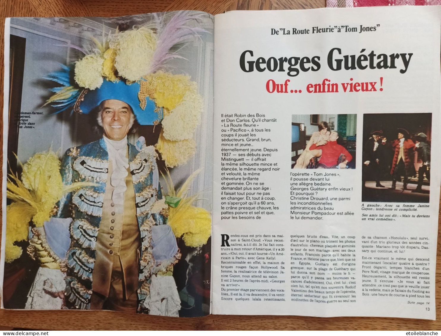 GEORGES GUETARY - Echo De La Mode 1975 - Costume Tom Jones - Chanteur, Opérette - Fashion