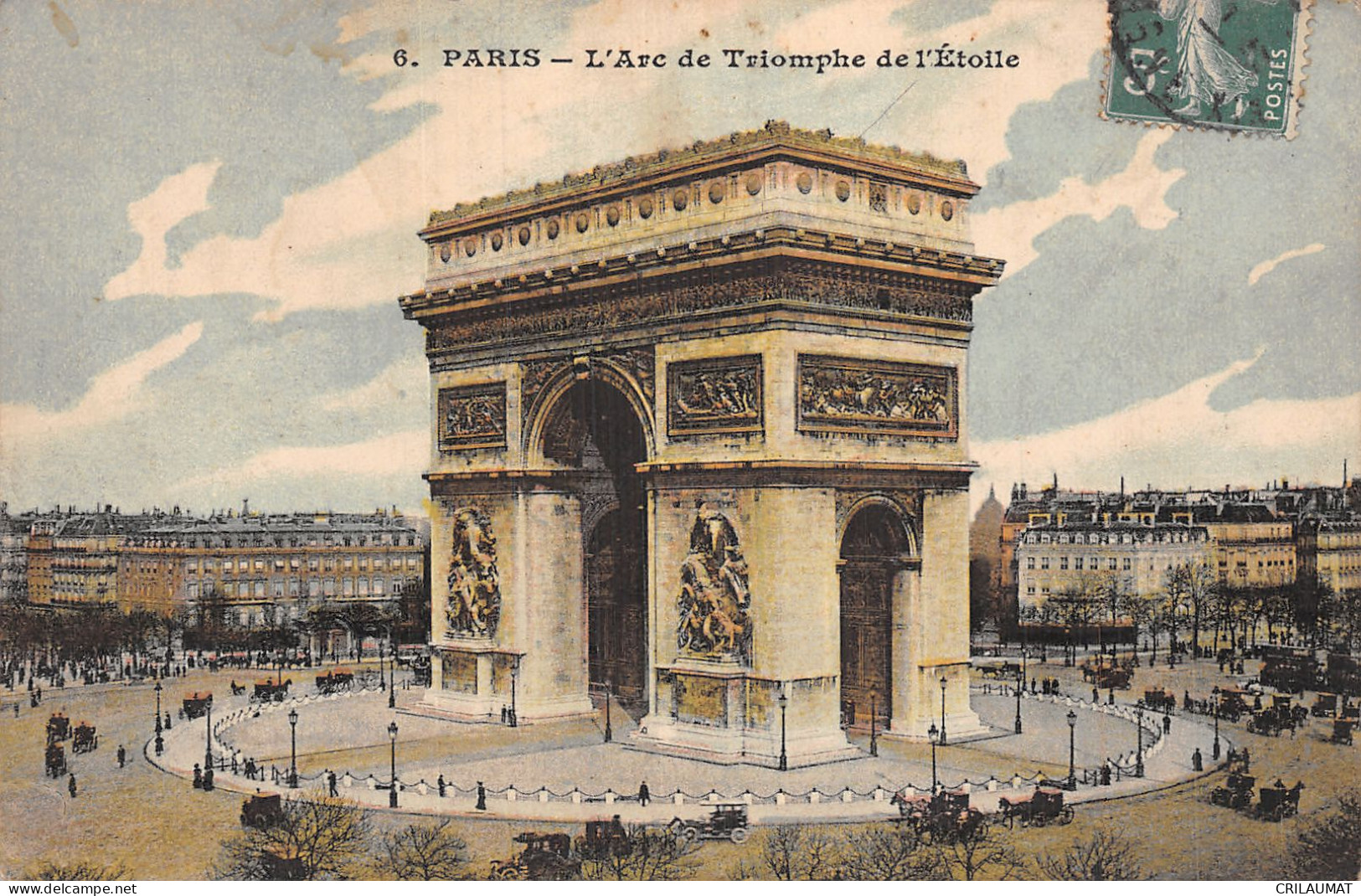 75-PARIS ARC DE TRIOMPHE-N°5152-F/0207 - Arc De Triomphe