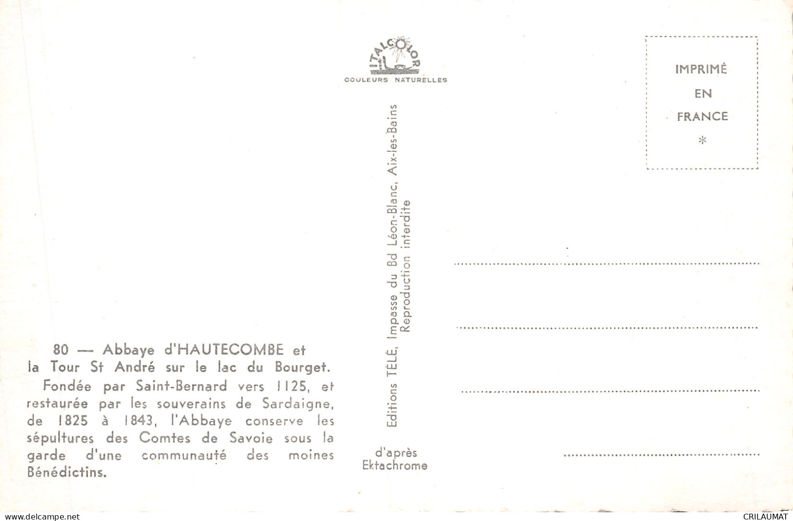 73-HAUTECOMBE-N°5152-E/0089 - Andere & Zonder Classificatie