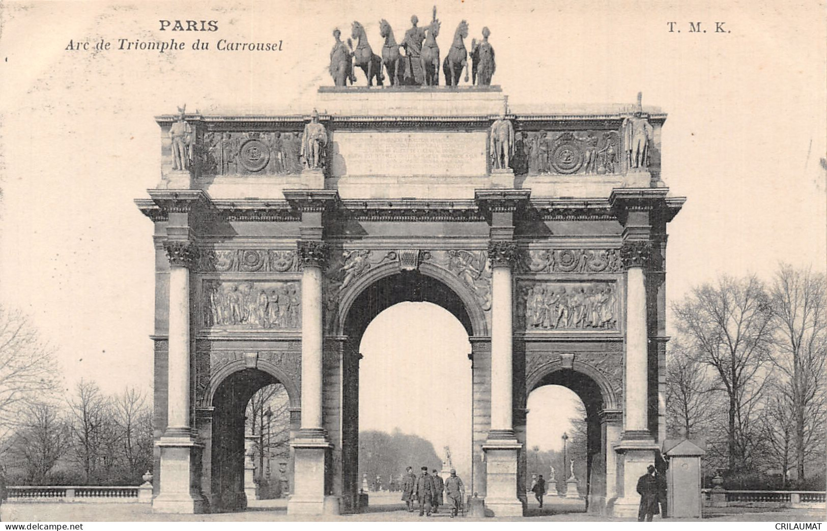 75-PARIS ARC DE TRIOMPHE DU CARROUSEL-N°5153-A/0161 - Triumphbogen
