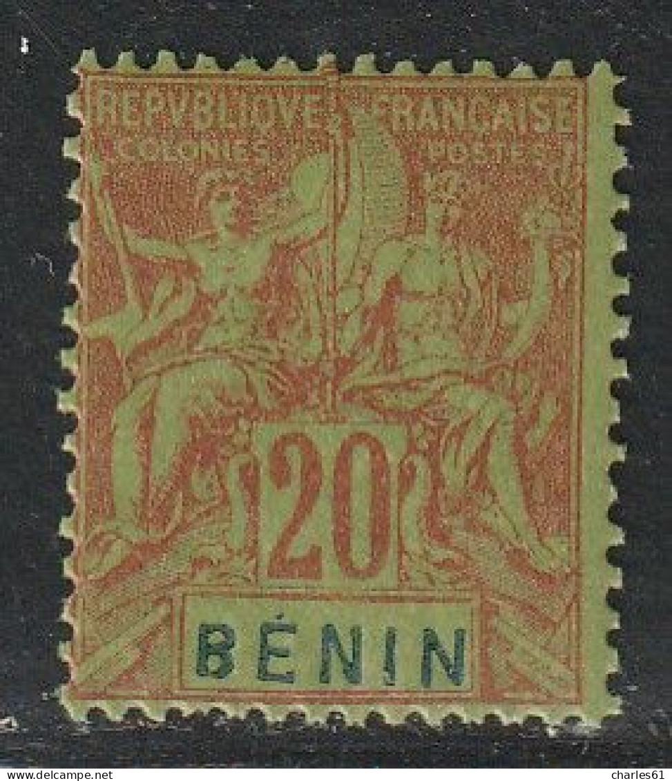 BENIN - N°39 ** (1894) 20c Brique Sur Vert - Neufs