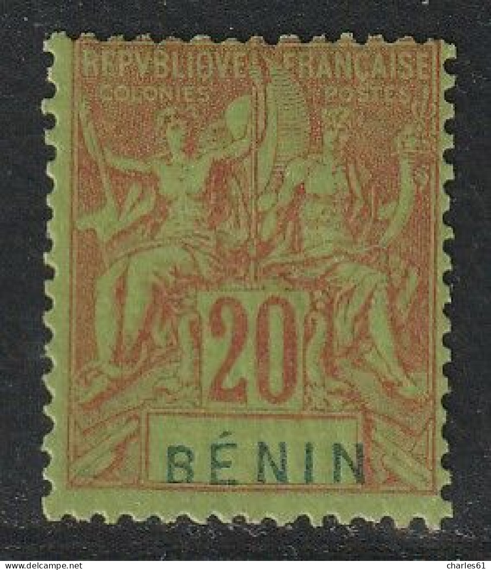 BENIN - N°39 * (1894) 20c Brique Sur Vert - Nuevos