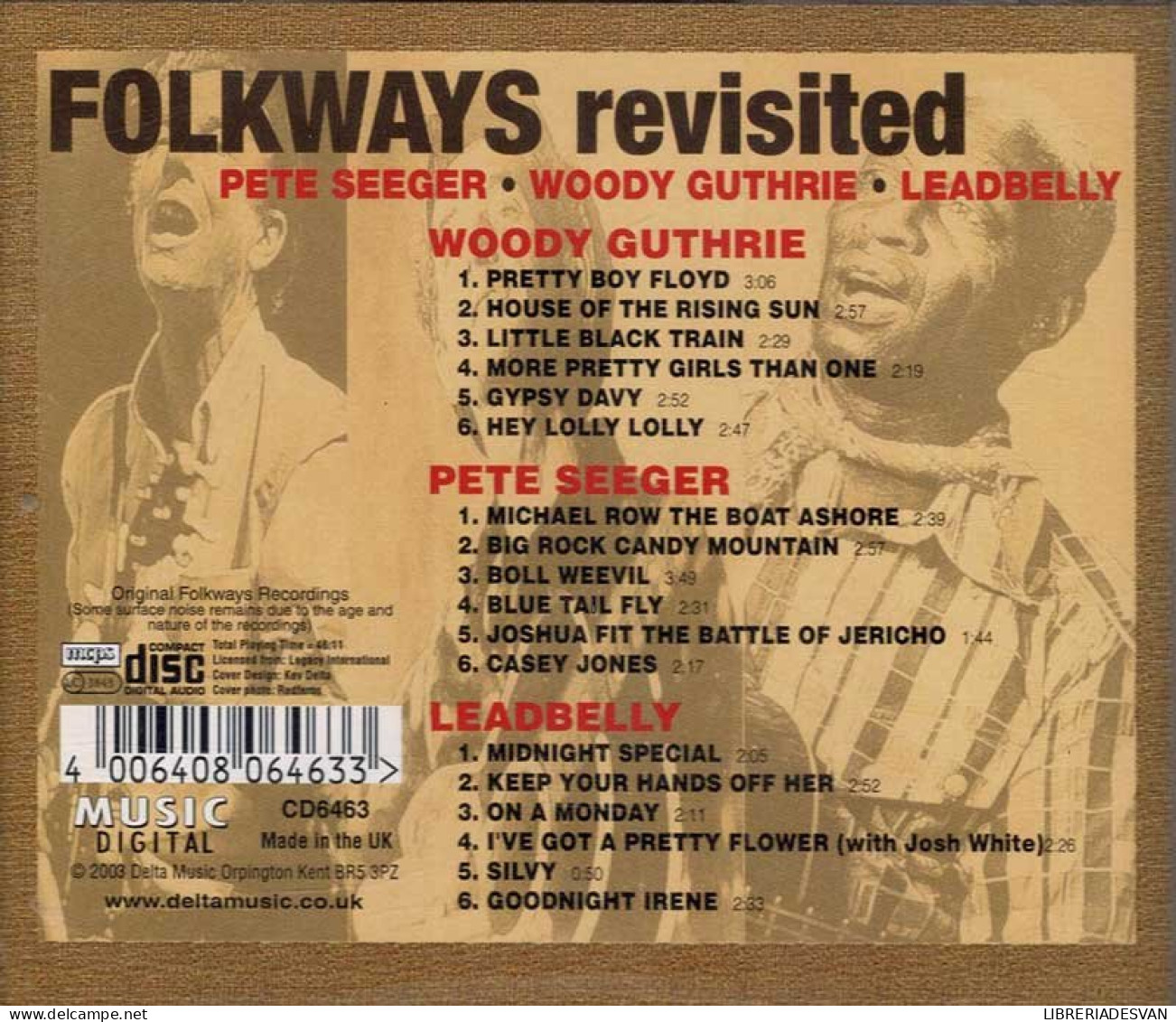 Pete Seeger, Woody Guthrie, Leadbelly - Folkways Revisited. CD - Country & Folk